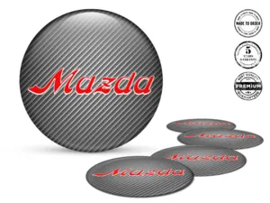 Mazda Aufkleber auf Felgen Hochwertige Dome-Labels
